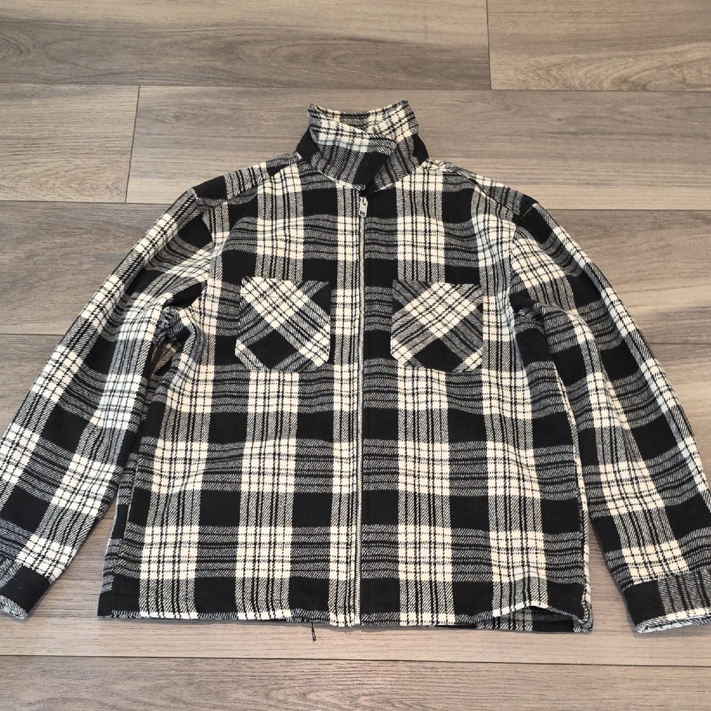 H&M Black and White Patterned Jacket